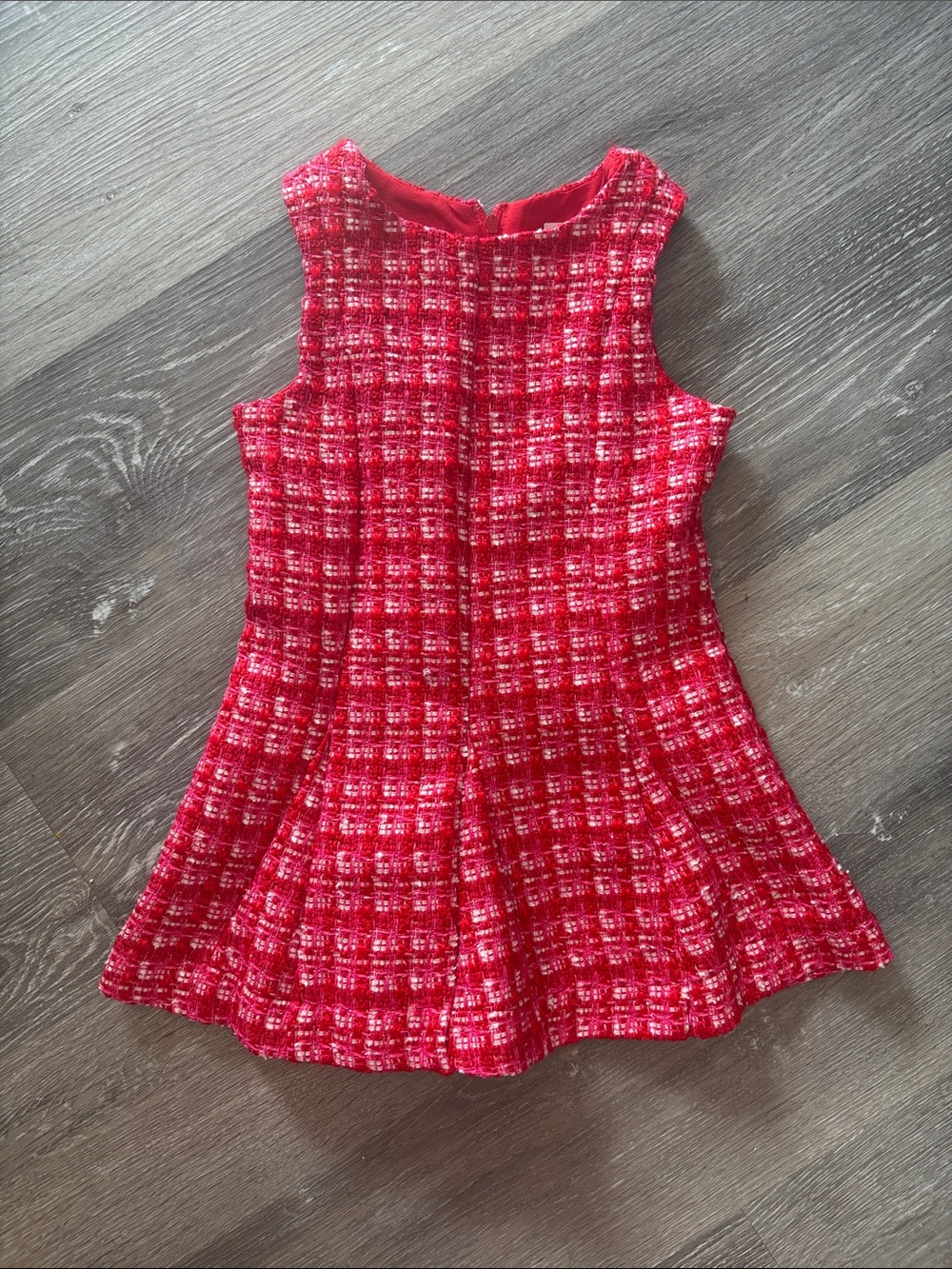 Lilly Pulitzer Toddler Red Plaid Tweed Fit & Flare Dress